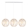 Candelabro suspenso MATT 3xE27/60W/230V branco/cobre