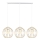 Candelabro suspenso MATT 3xE27/60W/230V branco/dourado