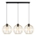 Candelabro suspenso MATT 3xE27/60W/230V preto/dourado
