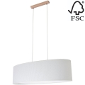 Candelabro suspenso MERCEDES 2xE27/40W/230V branco/carvalho – FSC certificado