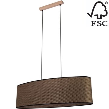 Candelabro suspenso MERCEDES 2xE27/40W/230V castanho/carvalho – FSC certificado