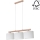 Candelabro suspenso MERCEDES 3xE27/40W/230V branco/carvalho – FSC certificado