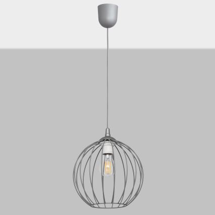 Candelabro suspenso MERCURE 1xE27/15W/230V cinzento