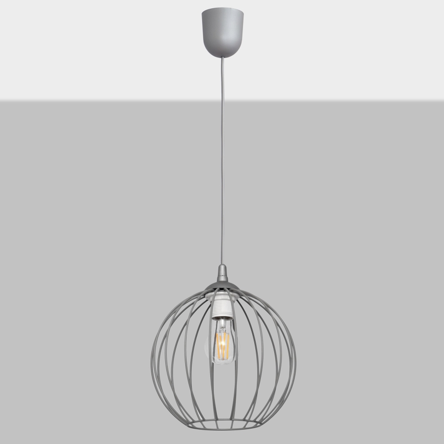 Candelabro suspenso MERCURE 1xE27/15W/230V cinzento