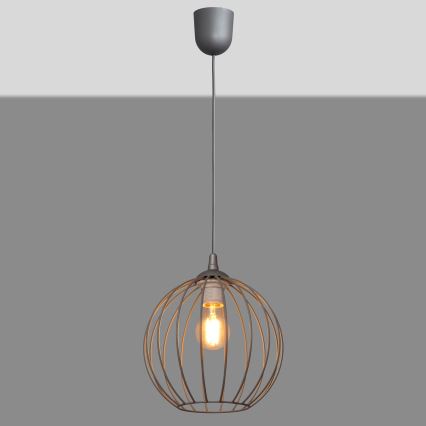 Candelabro suspenso MERCURE 1xE27/15W/230V cinzento