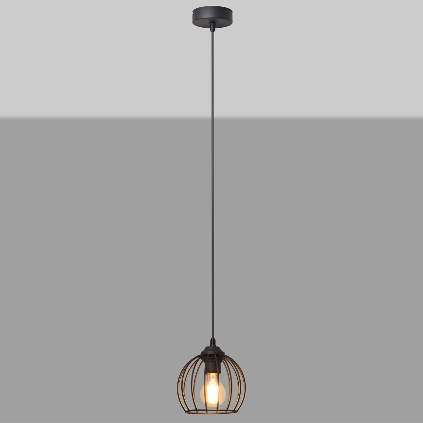 Candelabro suspenso MERCURE 1xE27/15W/230V diâmetro 16 cm preto