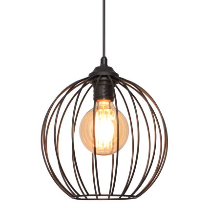 Candelabro suspenso MERCURE 1xE27/15W/230V diâmetro 24 cm preto
