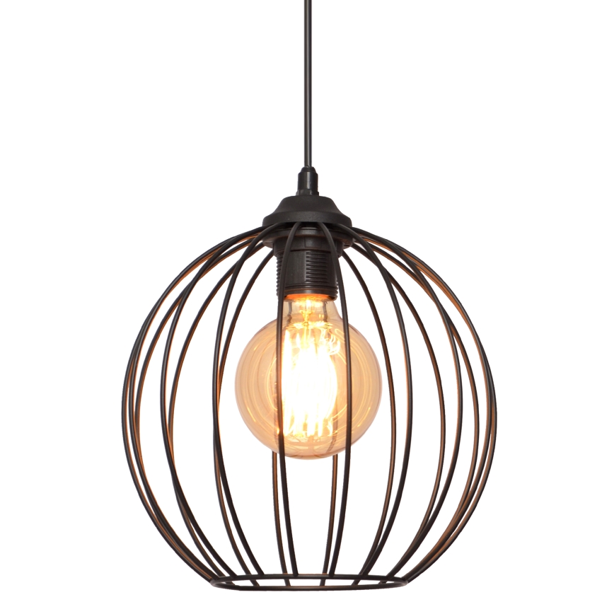 Candelabro suspenso MERCURE 1xE27/15W/230V diâmetro 24 cm preto
