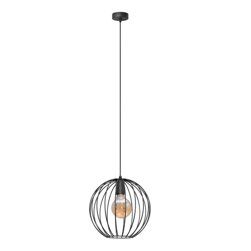 Candelabro suspenso MERCURE 1xE27/15W/230V diâmetro 30 cm preto