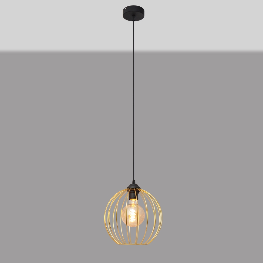 Candelabro suspenso MERCURE 1xE27/15W/230V dourada/preto