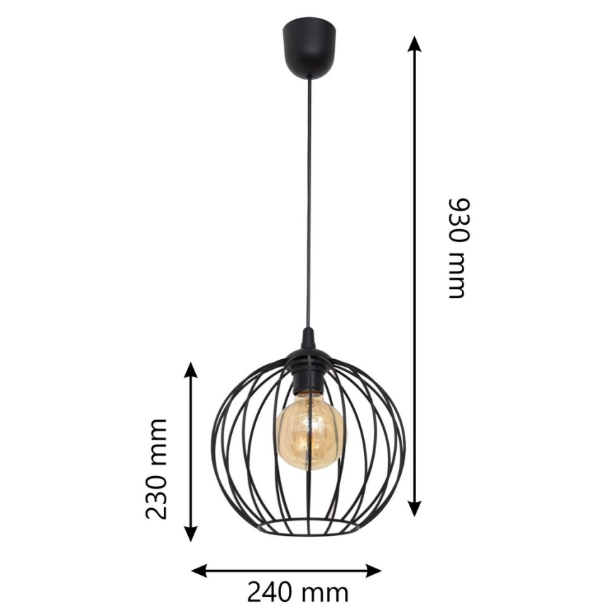 Candelabro suspenso MERCURE 1xE27/15W/230V