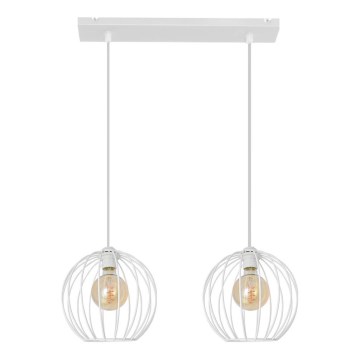 Candelabro suspenso MERCURE 2xE27/15W/230V branco