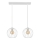Candelabro suspenso MERCURE 2xE27/15W/230V branco