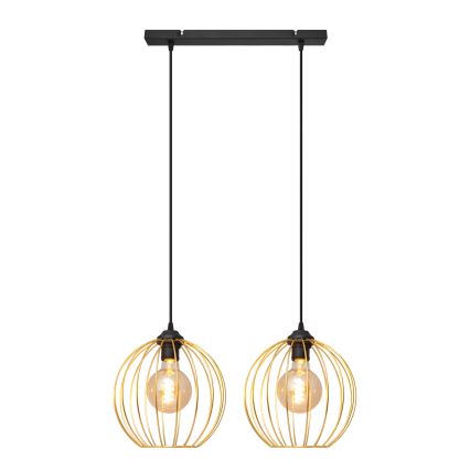 Candelabro suspenso MERCURE 2xE27/15W/230V dourada/preto