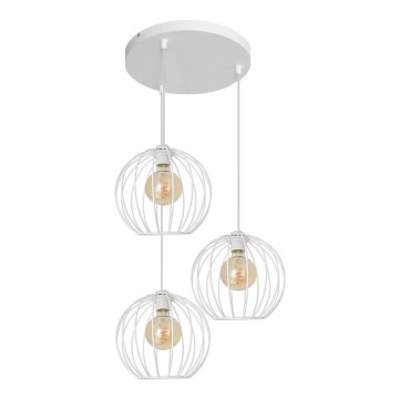 Candelabro suspenso MERCURE 3xE27/15W/230V branco