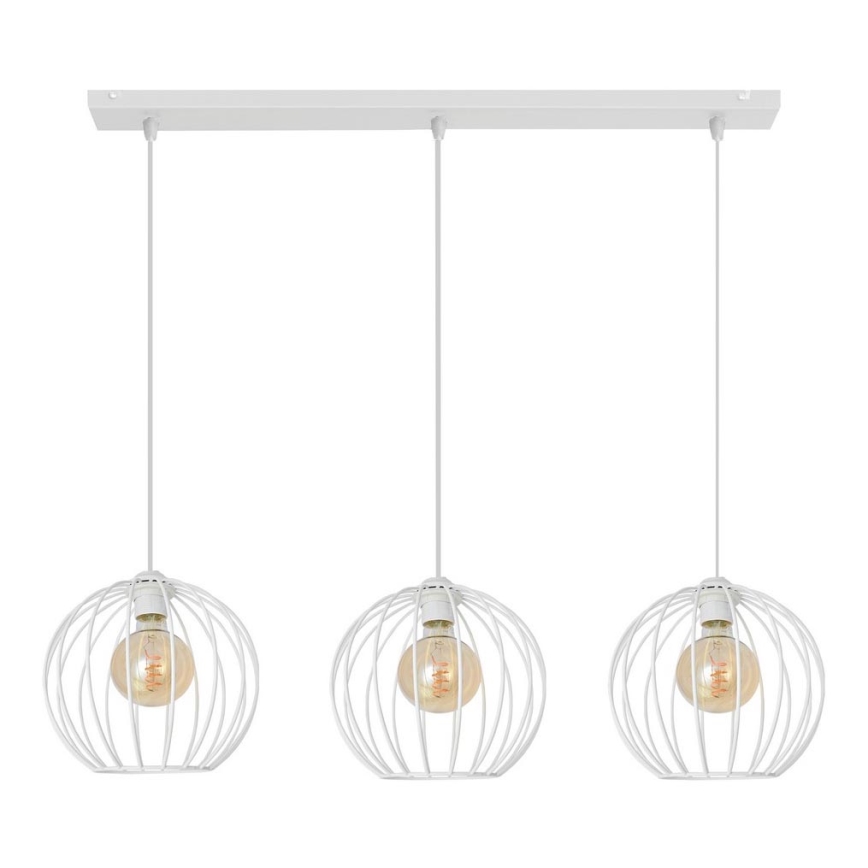 Candelabro suspenso MERCURE 3xE27/15W/230V branco