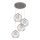 Candelabro suspenso MERCURE 4xE27/15W/230V cinzento