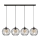 Candelabro suspenso MERCURE 4xE27/15W/230V preto