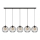 Candelabro suspenso MERCURE 5xE27/15W/230V preto