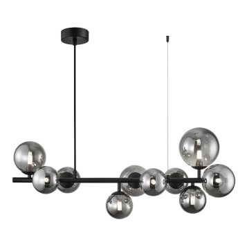 Candelabro suspenso MILA 10xG9/9W/230V preto/cinzento
