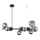 Candelabro suspenso MILA 10xG9/9W/230V preto/cinzento