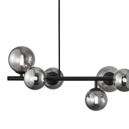 Candelabro suspenso MILA 10xG9/9W/230V preto/cinzento
