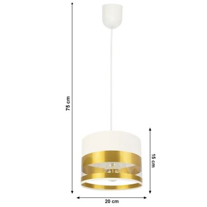 Candelabro suspenso MILO 1xE27/60W/230V dourado