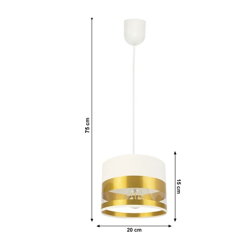 Candelabro suspenso MILO 1xE27/60W/230V dourado