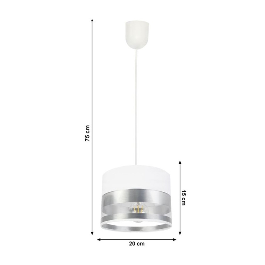 Candelabro suspenso MILO 1xE27/60W/230V prateado