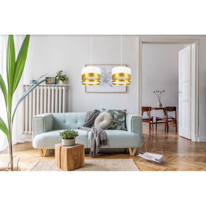 Candelabro suspenso MILO 2xE27/60W/230V dourado