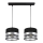 Candelabro suspenso MILO 2xE27/60W/230V prateado/preto