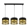 Candelabro suspenso MILO 3xE27/60W/230V dourado/preto