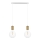 Candelabro suspenso MIROS 2xE27/60W/230V branco/dourado