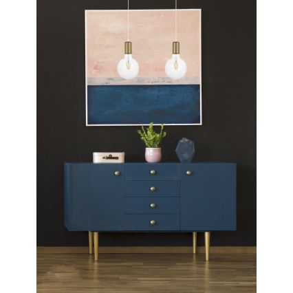 Candelabro suspenso MIROS 2xE27/60W/230V branco/dourado