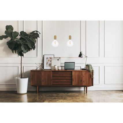 Candelabro suspenso MIROS 2xE27/60W/230V branco/dourado