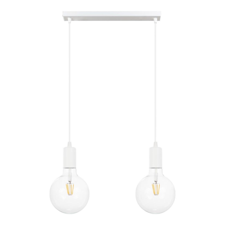 Candelabro suspenso MIROS 2xE27/60W/230V branco