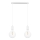 Candelabro suspenso MIROS 2xE27/60W/230V branco