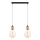 Candelabro suspenso MIROS 2xE27/60W/230V preto/cobre