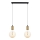 Candelabro suspenso MIROS 2xE27/60W/230V preto/dourado