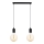 Candelabro suspenso MIROS 2xE27/60W/230V preto