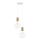 Candelabro suspenso MIROS 2xE27/60W/230V redondo branco/dourado