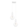 Candelabro suspenso MIROS 2xE27/60W/230V redondo branco