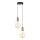 Candelabro suspenso MIROS 2xE27/60W/230V redondo preto/dourado