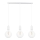 Candelabro suspenso MIROS 3xE27/60W/230V branco