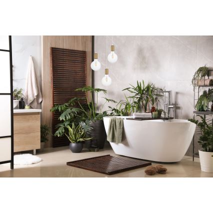 Candelabro suspenso MIROS 3xE27/60W/230V redondo branco/dourado