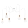 Candelabro suspenso MIROS 5xE27/60W/230V branco/cobre