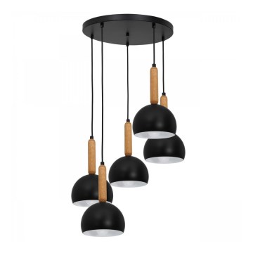 Candelabro suspenso MISSI 5xE27/60W/230V preto