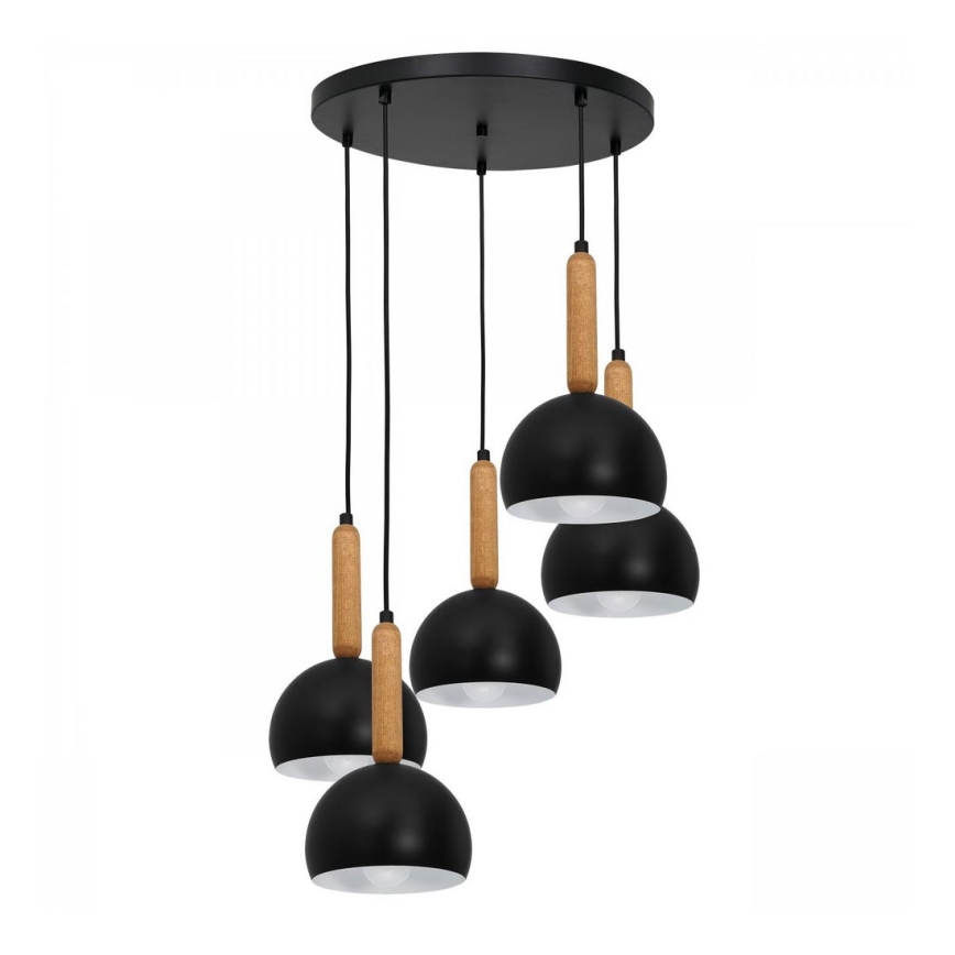 Candelabro suspenso MISSI 5xE27/60W/230V preto