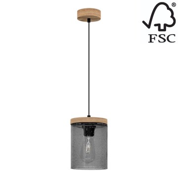 Candelabro suspenso MONSUN 1xE27/60W/230V pinho - certificado por FSC