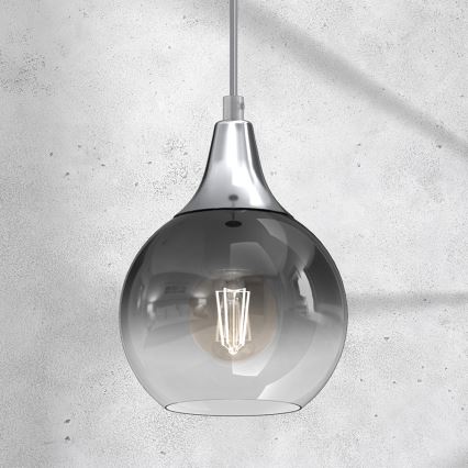 Candelabro suspenso MONTE 1xE27/60W/230V d. 15 cm cromado mate